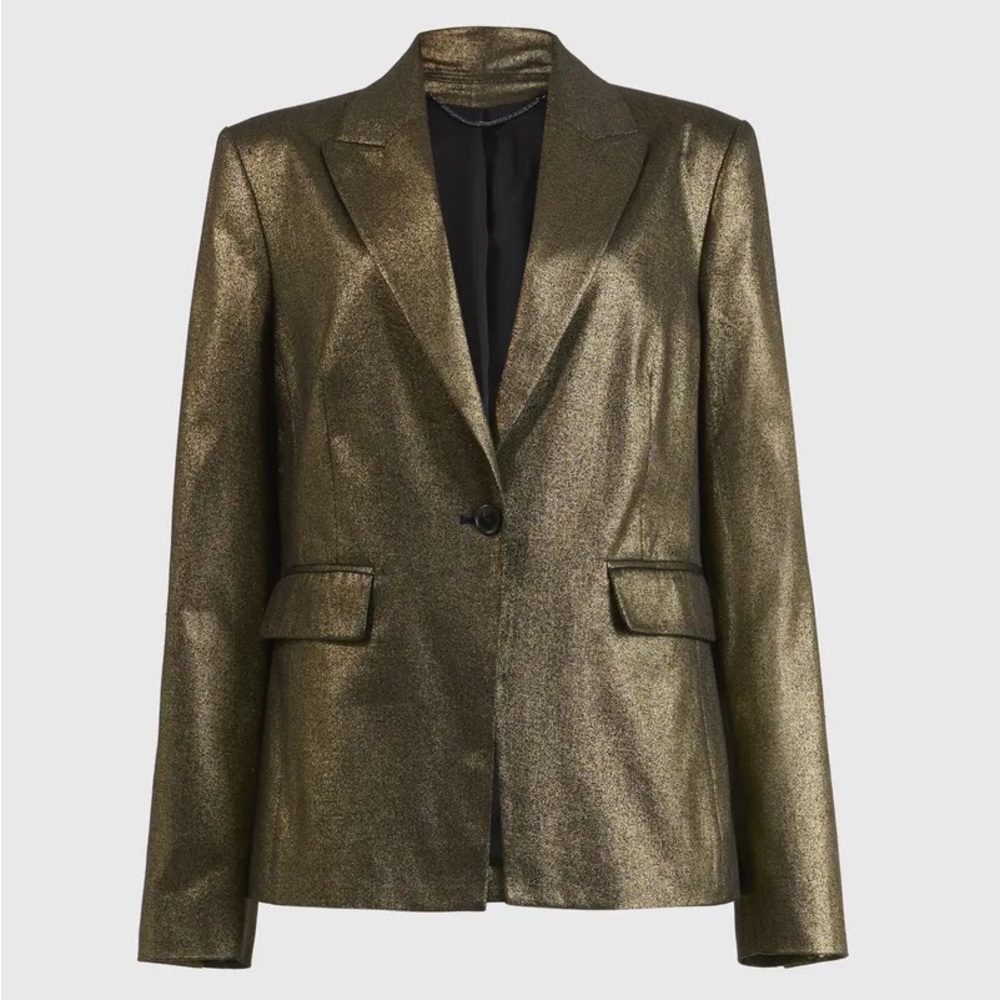 NWT All Saints Gold Micah Blazer US 10